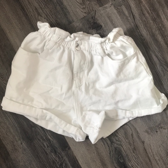 Princess Polly Pants - White princess Polly paper bag shorts